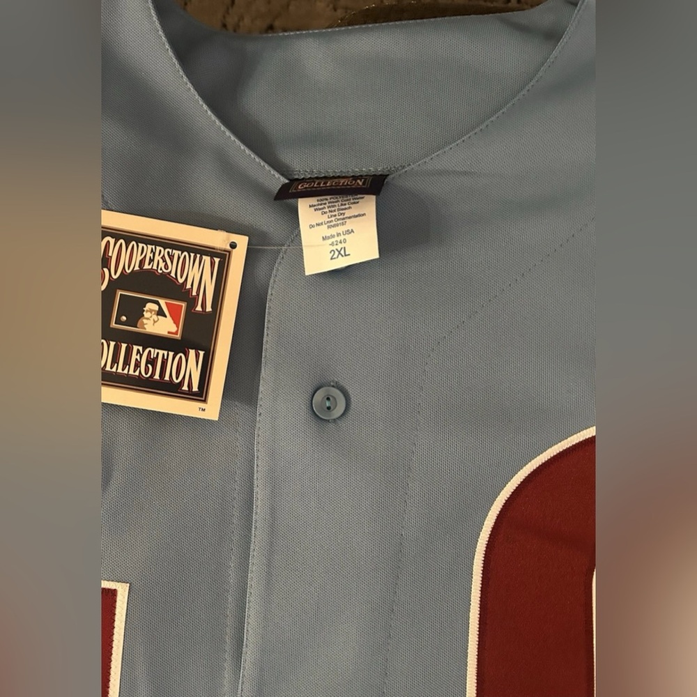 Majestic Authentic Phillies Jimmy Rollins Cooperstown Baseball Jersey Men’s 2XL - Picture 4 of 6